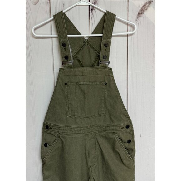 Patagonia W’s All Seasons Hemp Canvas Bib Overalls Small Green EUC - Picture 3 of 14